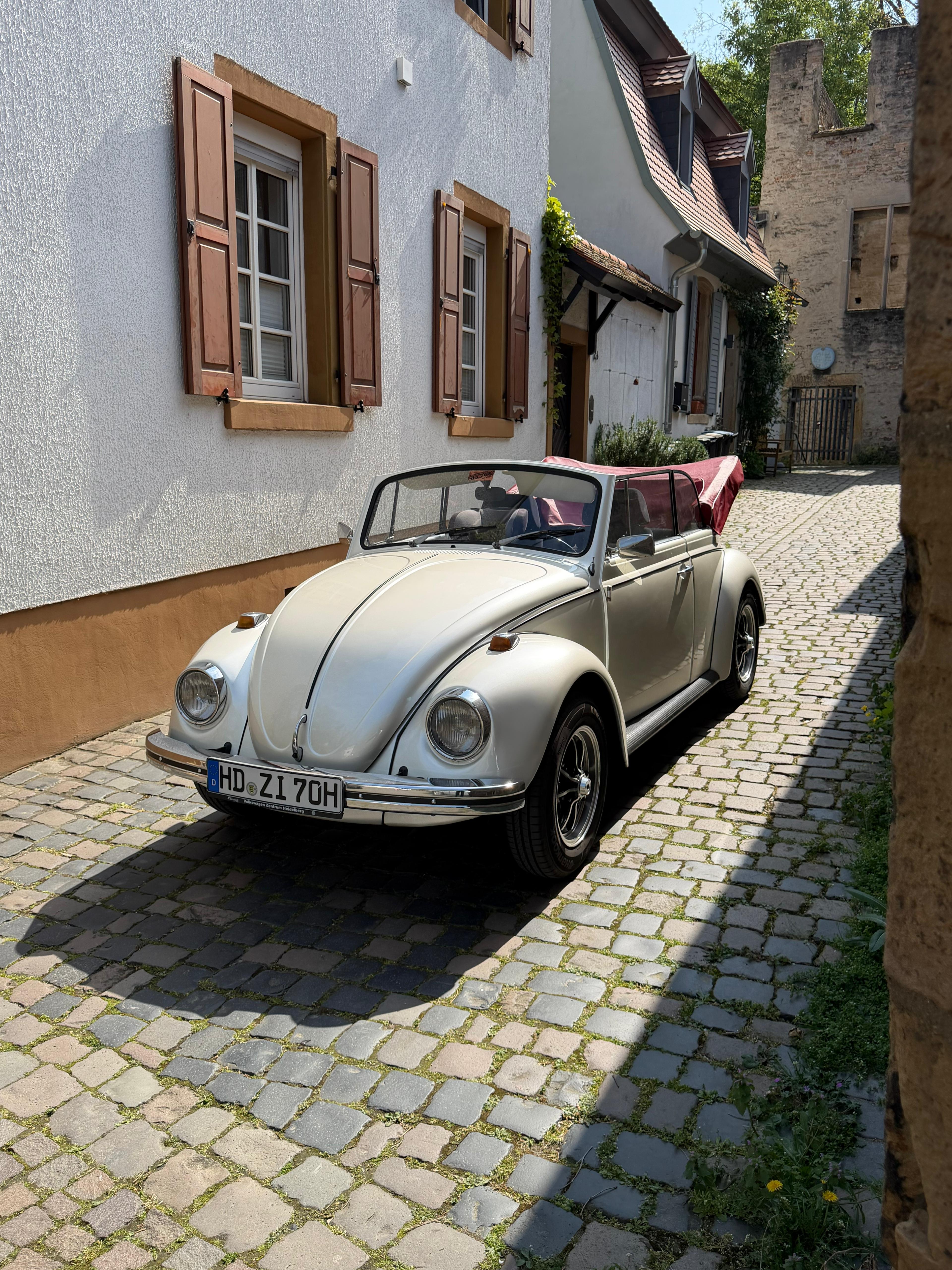Lotte in historischer Gasse